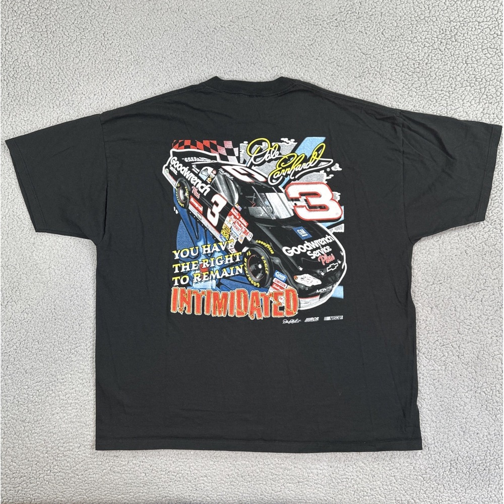 VTG 90's Dale Earnhardt NASCAR Shirt Men 2XL Black Graphic Print Made in USA